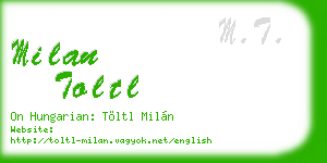 milan toltl business card